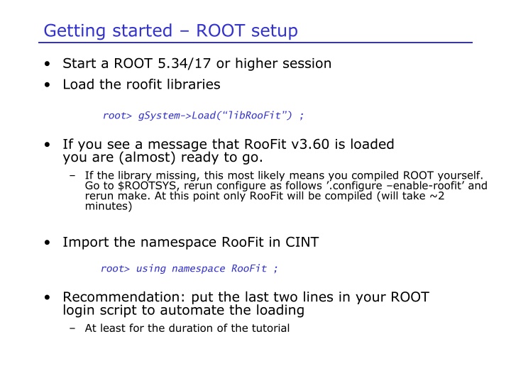Getting Started with RooFit Library in ROOT