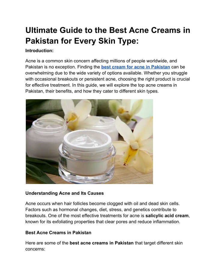 ultimate guide to the best acne creams n.w