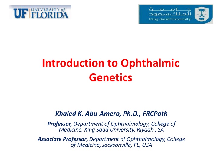 Importance of Ophthalmic Genetics in Clinical Practice