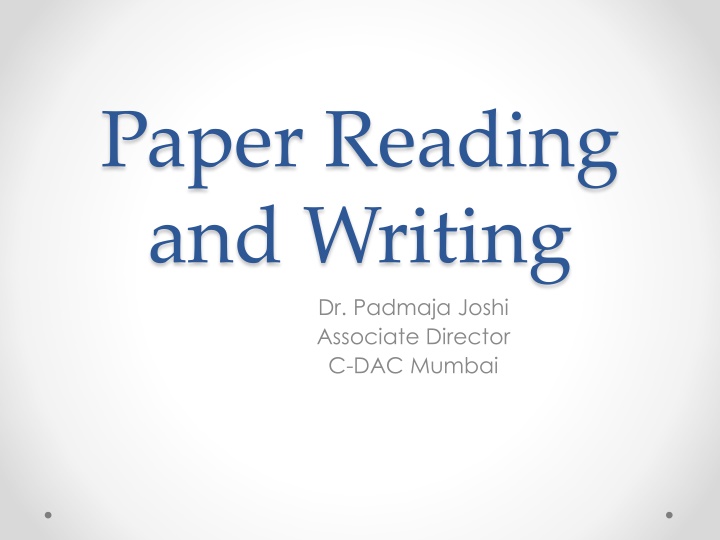 Paper Reading and Writing Guidelines