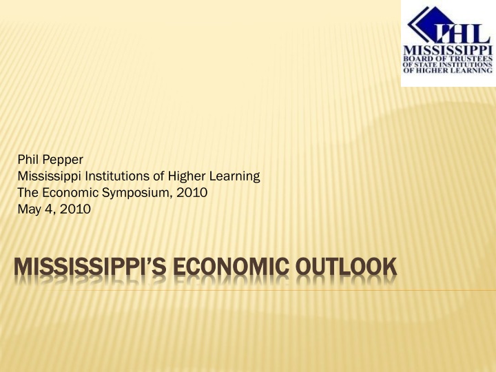 Mississippi's Economic Outlook and Population Trends