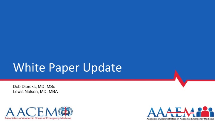 White Paper Update and Faculty Expectations