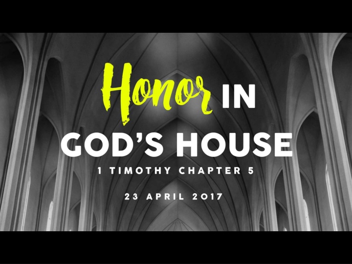 Insights from 1 Timothy 5: Church Relationships & Responsibilities