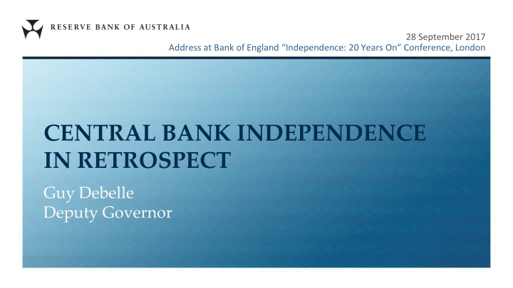 Central Bank Independence: Retrospect and Impact on Financial Stability