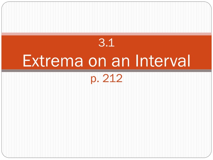Extrema on an Interval