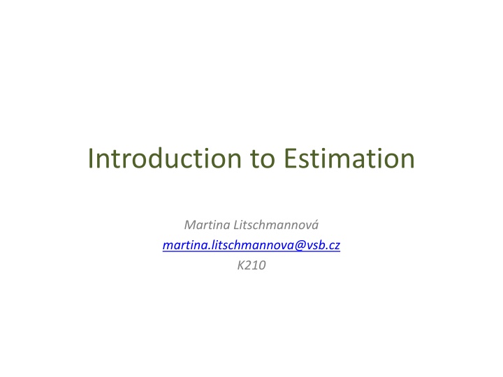 Introduction to Estimation: Populations and Samples