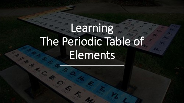 Introduction to Elements and The Periodic Table