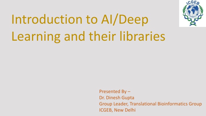 Introduction to Deep Learning: Concepts & Applications