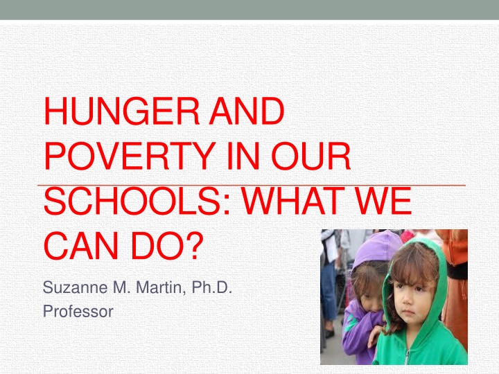 Addressing Hunger and Poverty in Schools