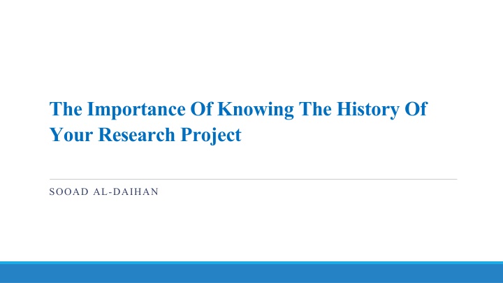 Your Research Project