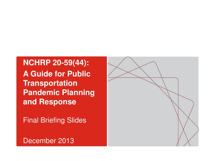 Guide for Public Transportation Pandemic Planning