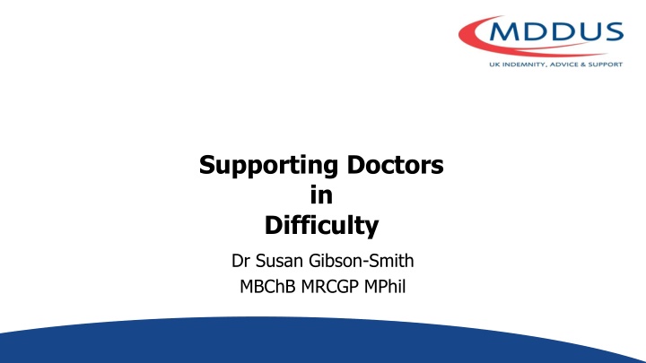 Supporting Doctors in Difficulty: Challenges and Processes