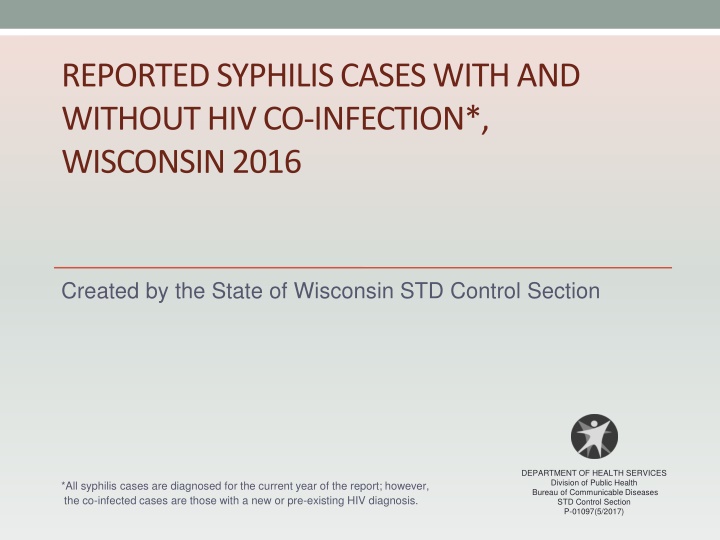 Syphilis Cases with HIV Co-Infection in Wisconsin 2016