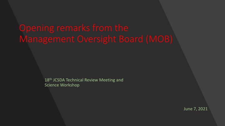 Management Oversight Board Remarks and Updates