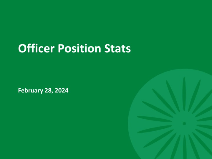 Officer Position Stats and Social Media Strategy Overview
