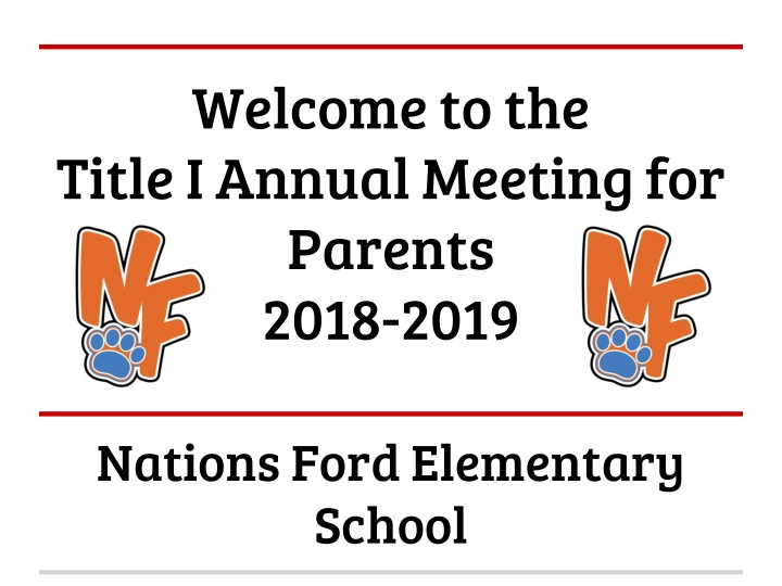 Annual Meeting for Parents at Nations Ford Elementary School