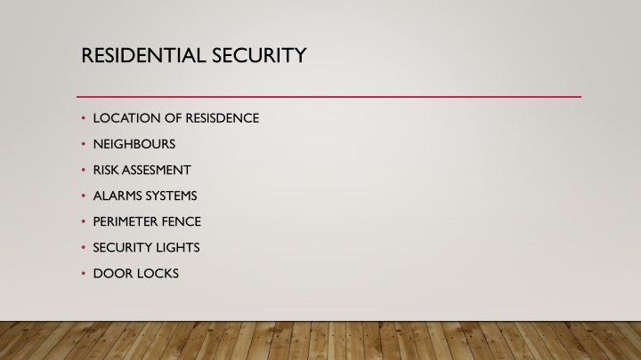Residential Security Measures and Safety Tips