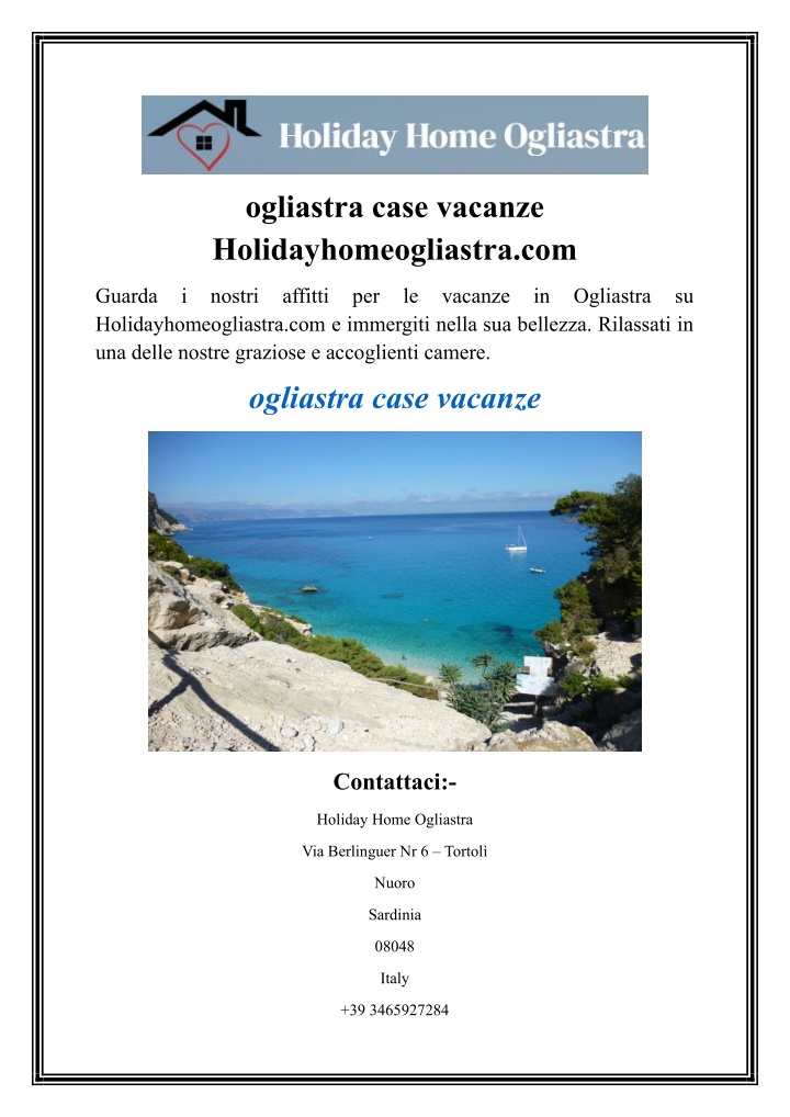 ogliastra case vacanze holidayhomeogliastra com n.w