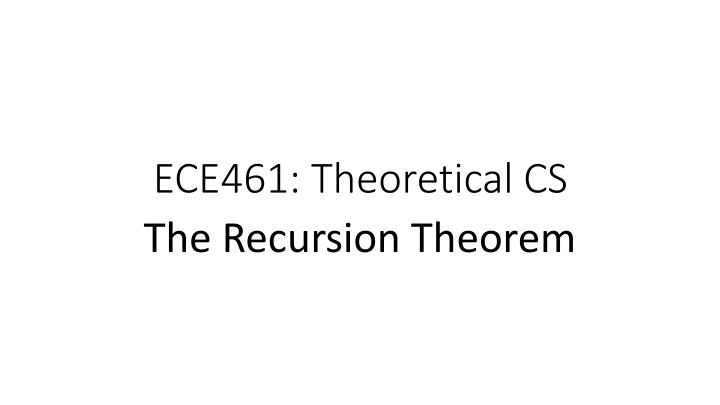 The Recursion Theorem in Computability Theory