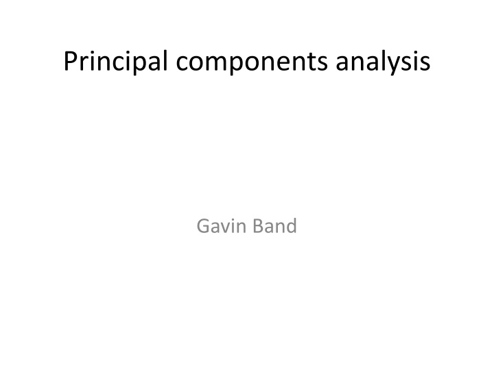 Principal Components Analysis for Detecting Major Data Variations