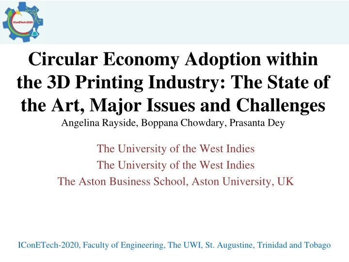 Circular Economy Adoption in 3D Printing Industry: State-of-the-Art and Challenges