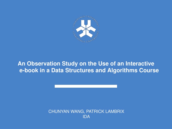 Observation Study on Interactive E-book in Data Structures & Algorithms Course