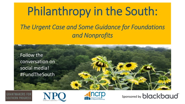 Urgent Case and Guidance for Philanthropy in the South