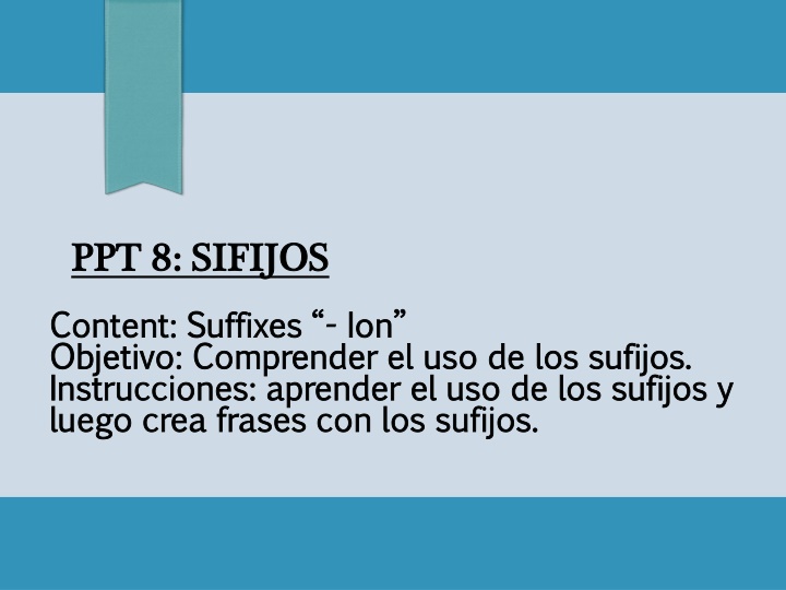 PPT PPT 8:  8: SIFIJOS SIFIJOS
