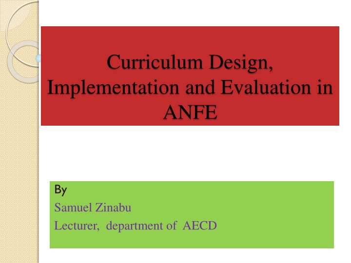 Curriculum Design and Implementation in Adult Education
