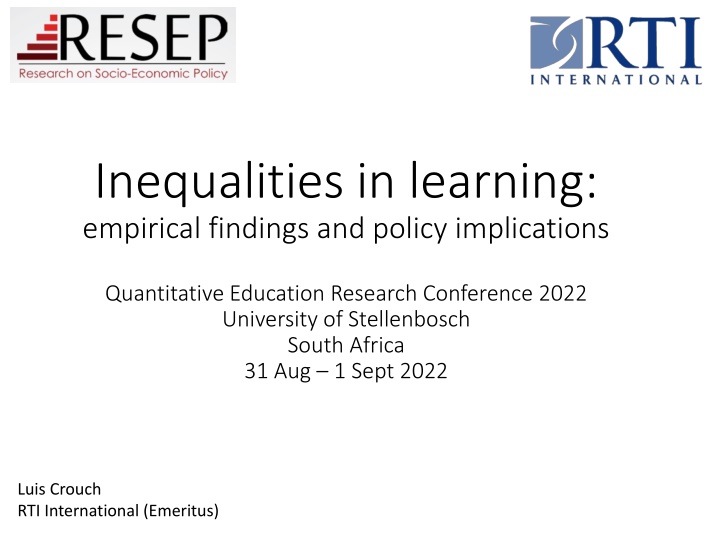Inequalities in Learning: Empirical Findings and Policy Implications