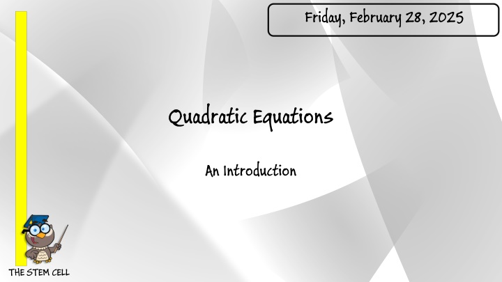 Quadratic Equations