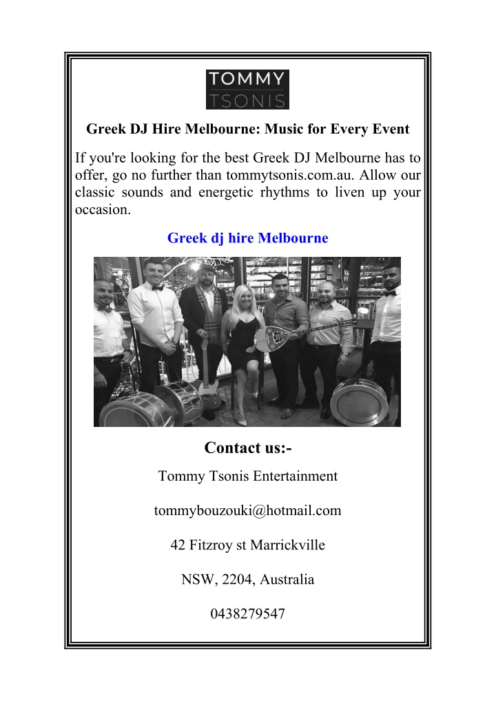 greek dj hire melbourne music for every event n.w