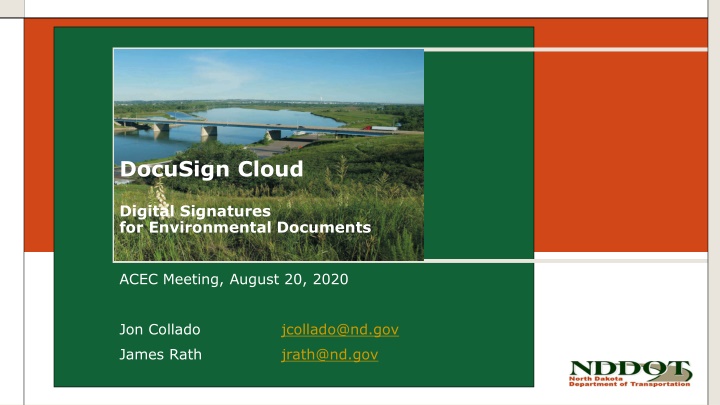 NDDOT Digital Signature Workflows