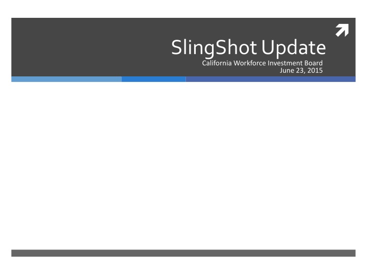 SlingShot Update on California Workforce Investment Board