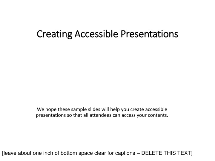 Creating Accessible Presentations Guide