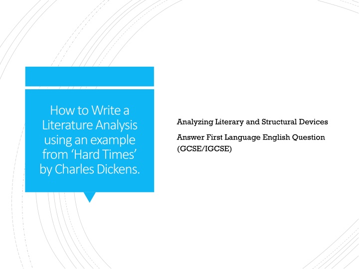 Analyzing Literary and Structural Devices in 