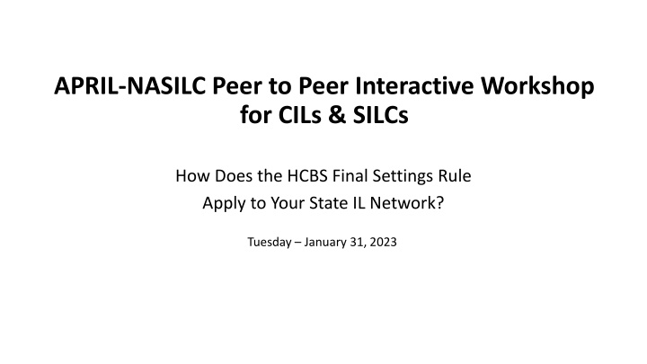 HCBS Final Settings Rule