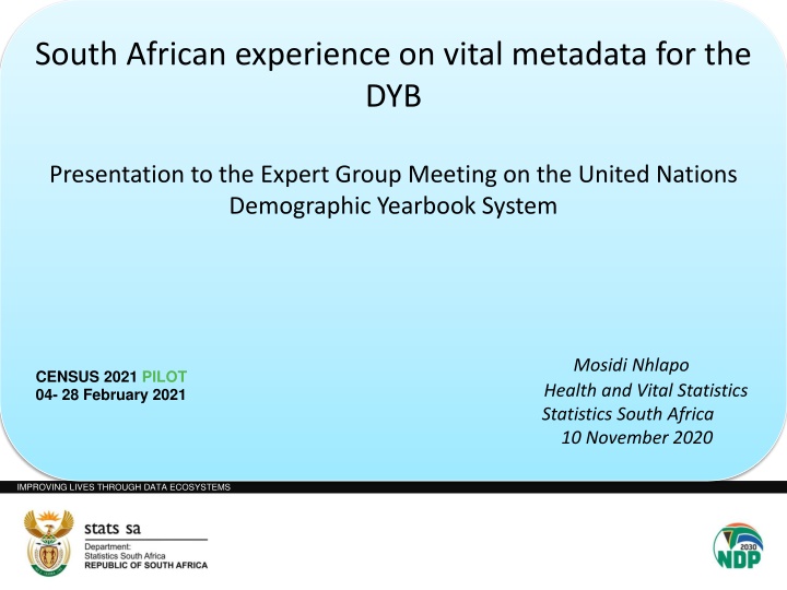 South African Experience on Vital Metadata for DYB Presentation