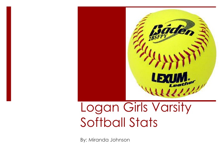 Logan Girls Varsity Softball Player Stats and Analysis