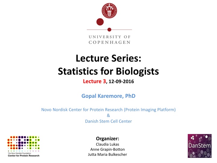 Statistics for Biologists Lecture Series Overview