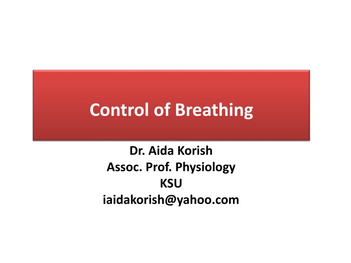 Control of Breathing: Understanding Respiratory Centers