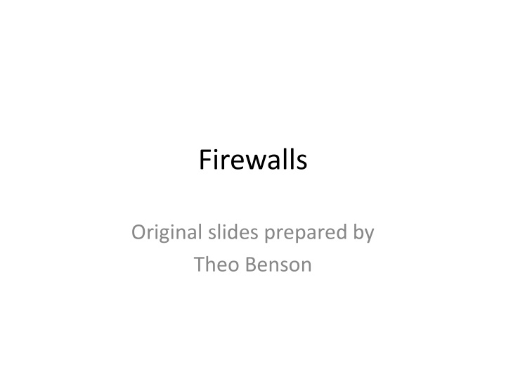 Firewalls