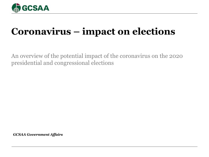 Potential Impact of Coronavirus on 2020 Elections