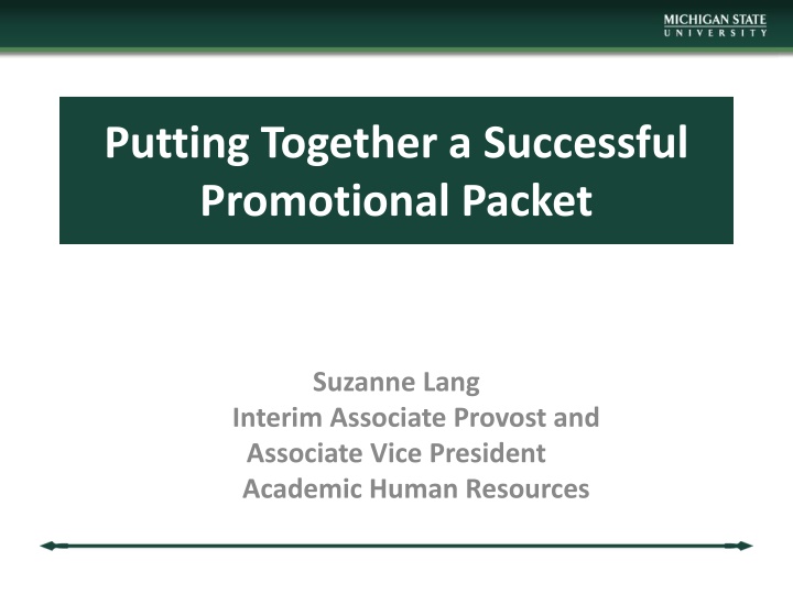 Crafting a Winning Promotion Packet