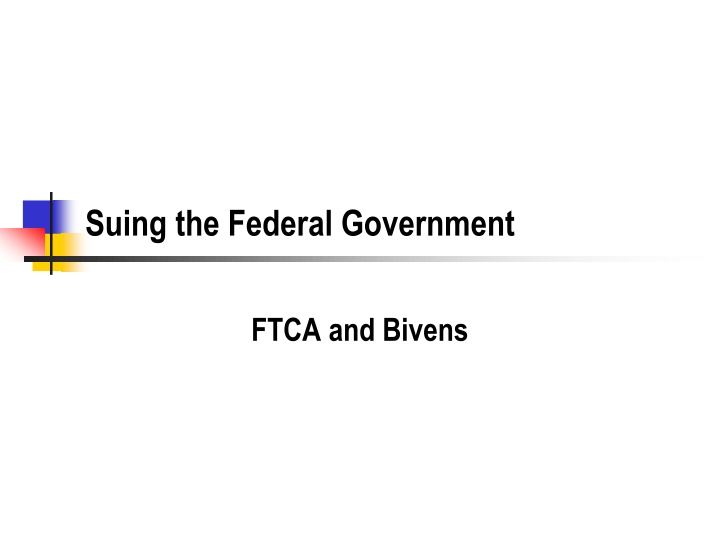 Suing the Federal Government