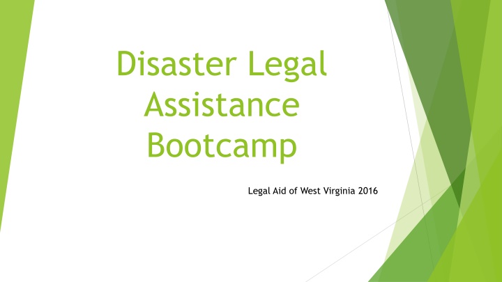 Disaster Legal Assistance Bootcamp