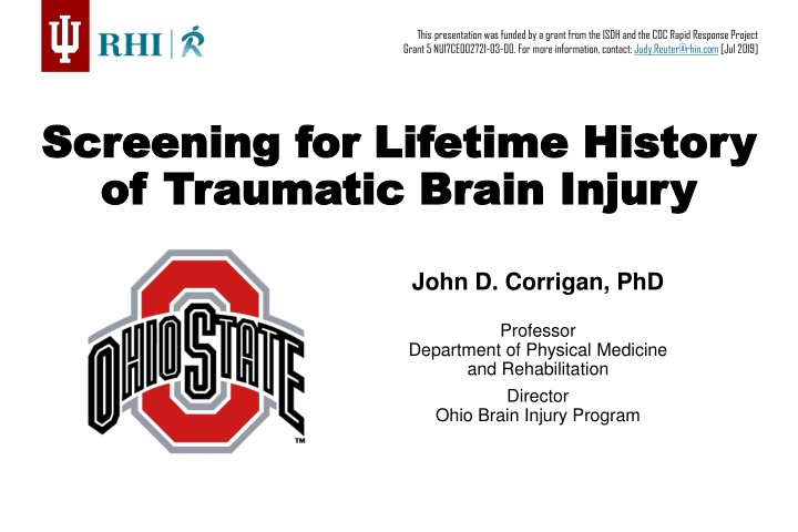 Screening for Traumatic Brain Injury History