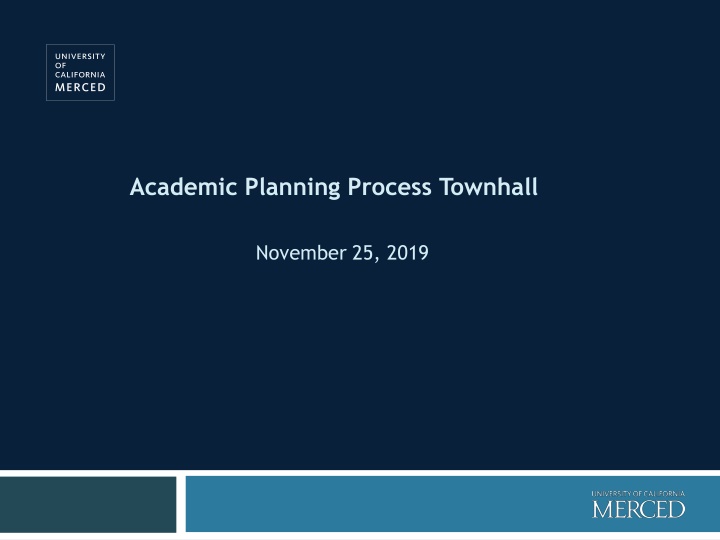 Academic Planning Townhall - November 25, 2019