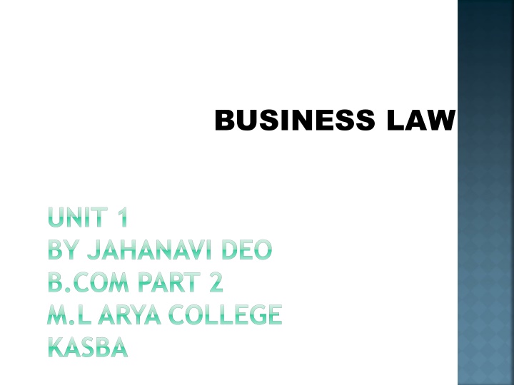 Types of Goods in Business Law Unit 1