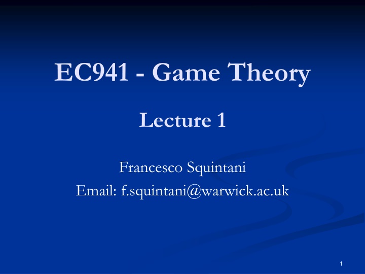 Introduction to Game Theory - Strategic Interactions and Payoff Maximization